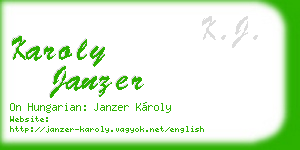 karoly janzer business card