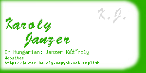 karoly janzer business card